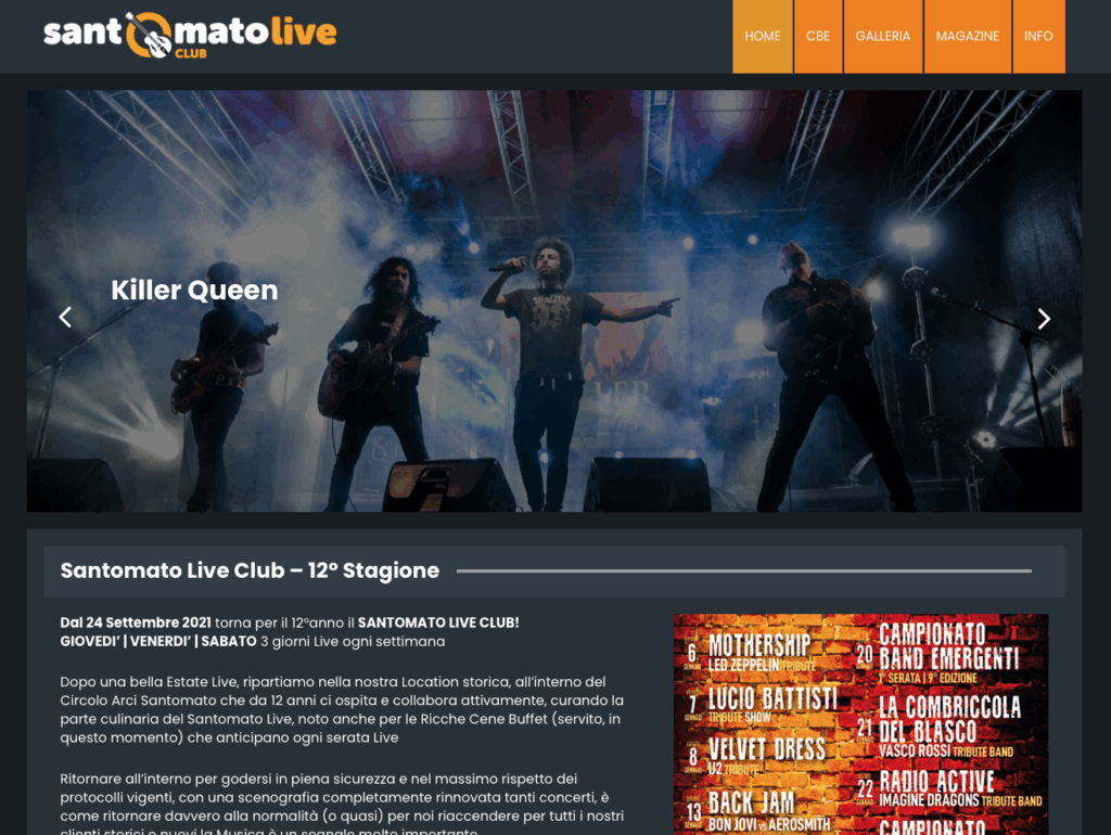 Sito Web – Santomato Live