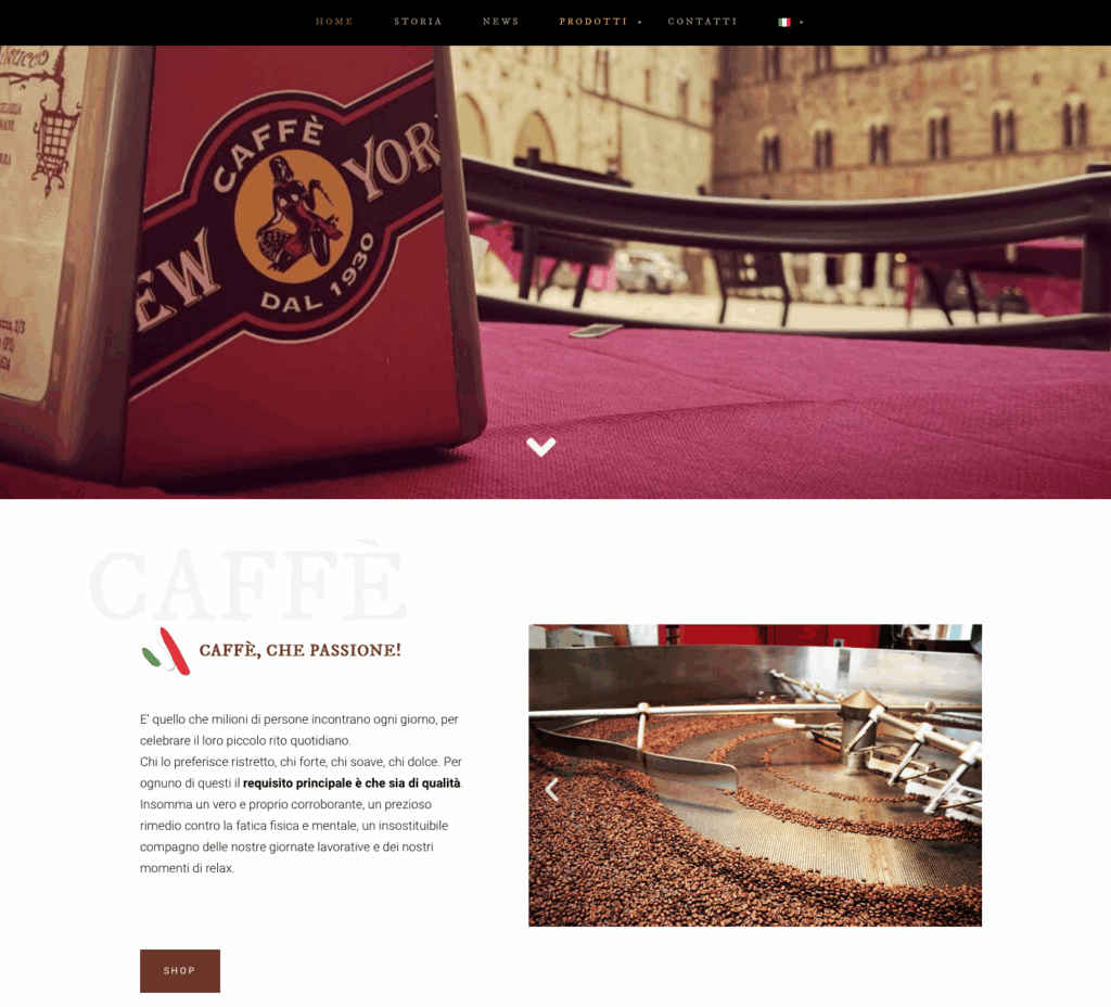 Sito E-Commerce – Torrefazione New York