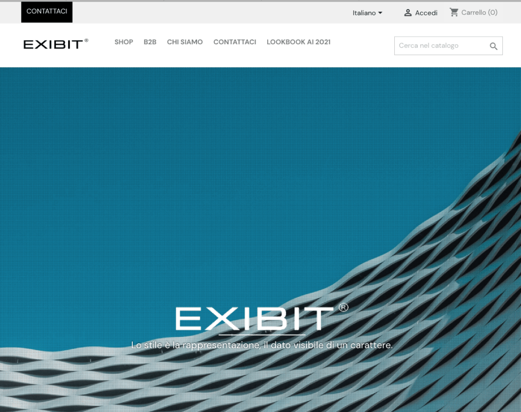 Sito E-Commerce – Exibit