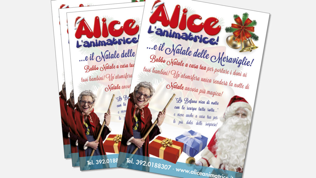 Volantini promozioanli – Alice l’Animatrice