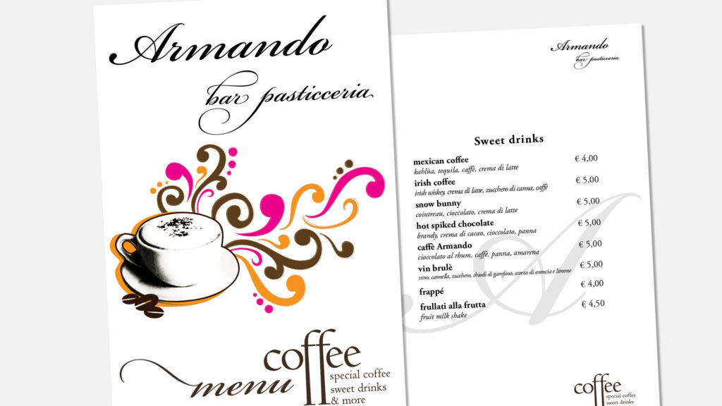 Menu bar servizio esterno – Armando bar pasticceria