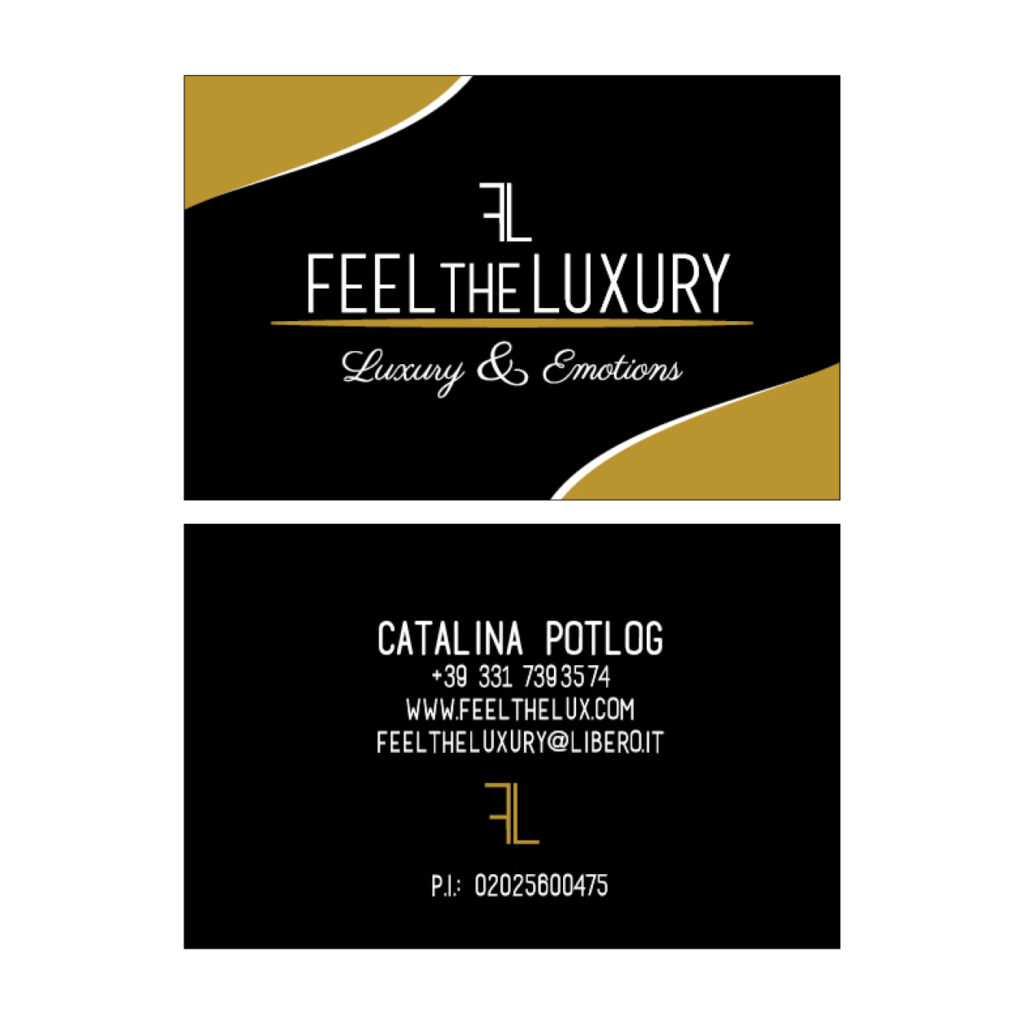 Biglietto Da Visita – Feel The Luxury – Noleggio veicoli di lusso
