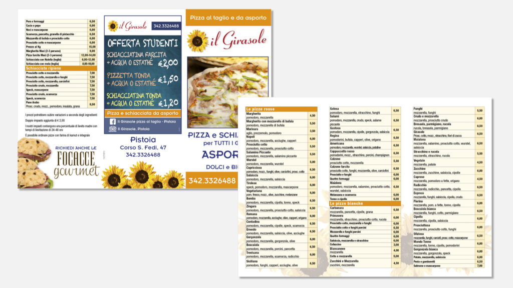 Menu asporto e offerta studenti – Il Girasole