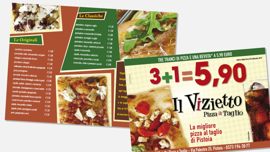 Menu pieghevole per asporto – Il Vizietto