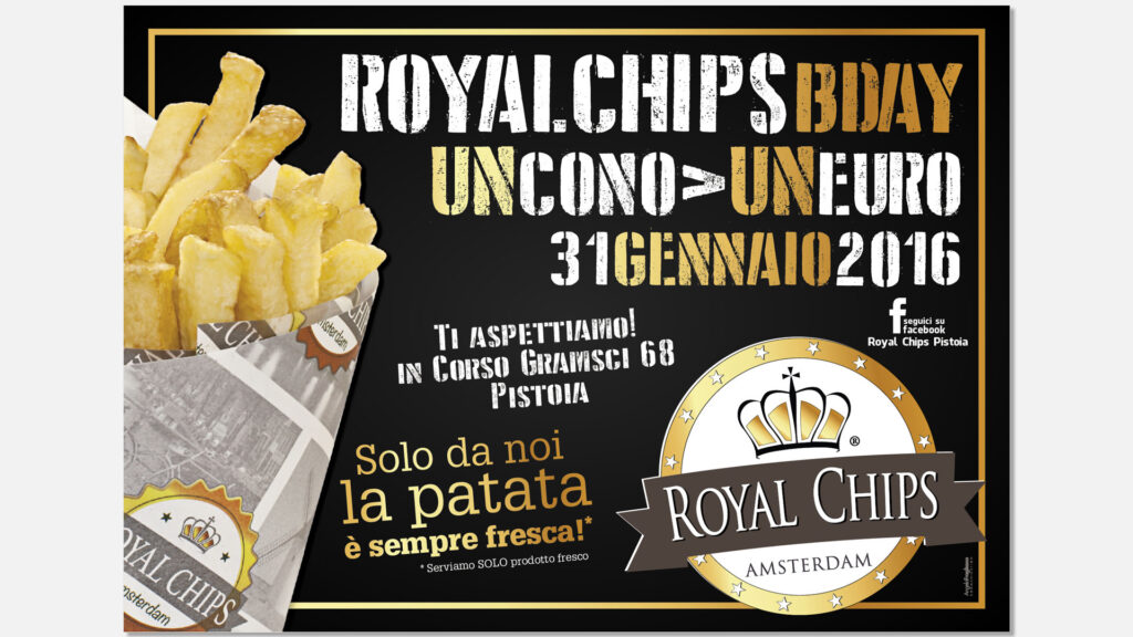 Flyer promozionali – Royal Chips
