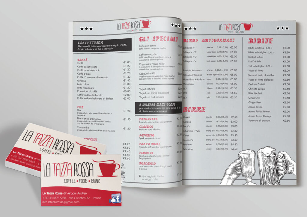 Menu multipagina – Bar Tazza Rossa